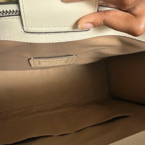 Coach White Leather Tote Bag - Picture 8 of 13